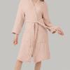imageComfy Cubs 100 Cotton Muslin Bathrobe  4Layer Absorbent Robe with Pockets ampamp Belt for Bath Spa or LoungingBlush