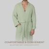 imageComfy Cubs 100 Cotton Muslin Bathrobe  4Layer Absorbent Robe with Pockets ampamp Belt for Bath Spa or LoungingSage