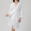 imageComfy Cubs 100 Cotton Muslin Bathrobe  4Layer Absorbent Robe with Pockets ampamp Belt for Bath Spa or LoungingWhite