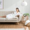imageComfy Cubs 100 Cotton Muslin Bathrobe  4Layer Absorbent Robe with Pockets ampamp Belt for Bath Spa or LoungingWhite