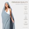 imageComfy Cubs Adult Hooded Towel and Wearable Blanket  Large 58 x 58 Soft Absorbent and Stylish DualFunction Muslin Towel Hoodie for Bath Relaxation and Everyday Use  WhitePacific Blue