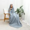 imageComfy Cubs Adult Hooded Towel and Wearable Blanket  Large 58 x 58 Soft Absorbent and Stylish DualFunction Muslin Towel Hoodie for Bath Relaxation and Everyday Use  WhitePacific Blue