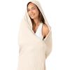 imageComfy Cubs Adult Hooded Towel and Wearable Blanket  Large 58 x 58 Soft Absorbent and Stylish DualFunction Muslin Towel Hoodie for Bath Relaxation and Everyday Use  WhiteSand
