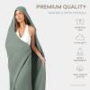 imageComfy Cubs Adult Hooded Towel and Wearable Blanket  Large 58 x 58 Soft Absorbent and Stylish DualFunction Muslin Towel Hoodie for Bath Relaxation and Everyday Use  WhiteFern