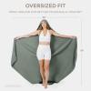 imageComfy Cubs Adult Hooded Towel and Wearable Blanket  Large 58 x 58 Soft Absorbent and Stylish DualFunction Muslin Towel Hoodie for Bath Relaxation and Everyday Use  WhiteFern