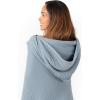 imageComfy Cubs Adult Hooded Towel and Wearable Blanket  Large 58 x 58 Soft Absorbent and Stylish DualFunction Muslin Towel Hoodie for Bath Relaxation and Everyday Use  WhitePacific Blue