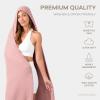 imageComfy Cubs Adult Hooded Towel and Wearable Blanket  Large 58 x 58 Soft Absorbent and Stylish DualFunction Muslin Towel Hoodie for Bath Relaxation and Everyday Use  WhiteMauve