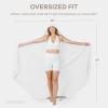 imageComfy Cubs Adult Hooded Towel and Wearable Blanket  Large 58 x 58 Soft Absorbent and Stylish DualFunction Muslin Towel Hoodie for Bath Relaxation and Everyday Use  WhiteWhite