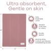imageComfy Cubs Baby Burp Cloths Set Pack of 6  Large 6Layer Ultra Absorbent 100 Cotton for Infant SpitUp Drool and Messes  Soft Gentle Thoughtful New Born Baby Gifts Multi BoyMauve