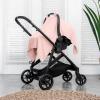 imageComfy Cubs Baby Car Seat Cover  Soft Breathable Bamboo Rayon and Muslin Cotton Blend  Lightweight Canopy for Sun Bug and Comfort Protection  Large Size Infant Seat Cover in Cedar DesignLace