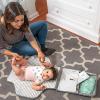 imageComfy Cubs Baby Changing Pad Compact Size  Waterproof Diaper Changing Mat with Cushioned Pillow  Soft ampamp Lightweight Foldable Design for Travel  Stylish Design for Boys and Girls  Solid GreyGrey Pattern