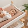 imageComfy Cubs Baby Changing Table  Sturdy Wood Construction Timeless Look Baby Change Table with Two Open Shelves for Infant Daycare Essentials Storage  Natural Wood with White LegsWhite With Natural Wood Legs