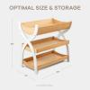 imageComfy Cubs Baby Changing Table  Sturdy Wood Construction Timeless Look Baby Change Table with Two Open Shelves for Infant Daycare Essentials Storage  Natural Wood with White LegsNatural Wood With White Legs