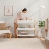 imageComfy Cubs Baby Changing Table  Sturdy Wood Construction Timeless Look Baby Change Table with Two Open Shelves for Infant Daycare Essentials Storage  Natural Wood with White LegsWhite With Natural Wood Legs