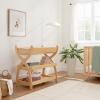 imageComfy Cubs Baby Changing Table  Sturdy Wood Construction Timeless Look Baby Change Table with Two Open Shelves for Infant Daycare Essentials Storage  Natural Wood with White LegsNatural Wood