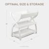 imageComfy Cubs Baby Changing Table  Sturdy Wood Construction Timeless Look Baby Change Table with Two Open Shelves for Infant Daycare Essentials Storage  Natural Wood with White LegsWhite