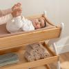 imageComfy Cubs Baby Changing Table  Sturdy Wood Construction Timeless Look Baby Change Table with Two Open Shelves for Infant Daycare Essentials Storage  Natural Wood with White LegsNatural Wood With White Legs