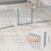 imageComfy Cubs Baby Gate Playpen  57 x 57 x 25 in Extends Up to 228  Pine Wood Foldable Playpen with ChildProof Lock  Easy Assembly Baby Fence Play Area for Babies ampamp Toddlers  BlushPacific Blue