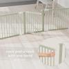 imageComfy Cubs Baby Gate Playpen  57 x 57 x 25 in Extends Up to 228  Pine Wood Foldable Playpen with ChildProof Lock  Easy Assembly Baby Fence Play Area for Babies ampamp Toddlers  BlushSage