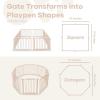 imageComfy Cubs Baby Gate Playpen  57 x 57 x 25 in Extends Up to 228  Pine Wood Foldable Playpen with ChildProof Lock  Easy Assembly Baby Fence Play Area for Babies ampamp Toddlers  BlushBlush