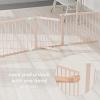 imageComfy Cubs Baby Gate Playpen  57 x 57 x 25 in Extends Up to 228  Pine Wood Foldable Playpen with ChildProof Lock  Easy Assembly Baby Fence Play Area for Babies ampamp Toddlers  BlushBlush