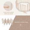 imageComfy Cubs Baby Gate Playpen  57 x 57 x 25 in Extends Up to 228  Pine Wood Foldable Playpen with ChildProof Lock  Easy Assembly Baby Fence Play Area for Babies ampamp Toddlers  BlushBlush