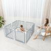 imageComfy Cubs Baby Gate Playpen  57 x 57 x 25 in Extends Up to 228  Pine Wood Foldable Playpen with ChildProof Lock  Easy Assembly Baby Fence Play Area for Babies ampamp Toddlers  BlushPacific Blue