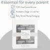 imageComfy Cubs Baby Pacifiers 4 Pack for 018 Months  Soft BreastLike Nipple Shape  CPSIA Compliant Silicone Pacifier for Newborns  Girl Pack Baby Essentials  Ideal Newborn Gift Set  BlueGrey