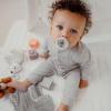 imageComfy Cubs Baby Pacifiers 4 Pack for 018 Months  Soft BreastLike Nipple Shape  CPSIA Compliant Silicone Pacifier for Newborns  Girl Pack Baby Essentials  Ideal Newborn Gift Set  BlueGrey
