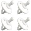 imageComfy Cubs Baby Pacifiers 4 Pack for 018 Months  Soft BreastLike Nipple Shape  CPSIA Compliant Silicone Pacifier for Newborns  Girl Pack Baby Essentials  Ideal Newborn Gift Set  BlueWhite