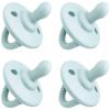 imageComfy Cubs Baby Pacifiers 4 Pack for 018 Months  Soft BreastLike Nipple Shape  CPSIA Compliant Silicone Pacifier for Newborns  Girl Pack Baby Essentials  Ideal Newborn Gift Set  BlueGreen