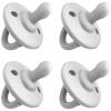 imageComfy Cubs Baby Pacifiers 4 Pack for 018 Months  Soft BreastLike Nipple Shape  CPSIA Compliant Silicone Pacifier for Newborns  Girl Pack Baby Essentials  Ideal Newborn Gift Set  BlueGrey