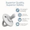 imageComfy Cubs Baby Pacifiers 4 Pack for 018 Months  Soft BreastLike Nipple Shape  CPSIA Compliant Silicone Pacifier for Newborns  Girl Pack Baby Essentials  Ideal Newborn Gift Set  BlueGrey