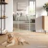 imageComfy Cubs Baby Safety Gate with 3 Extensions  Adjustable 42quot x 19quot x 30quot Q195 Steel Doorway Barrier  PowderCoated Finish for Stairs and Doorways  WalkThrough Design Pet Gate  BlackSage