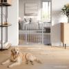 imageComfy Cubs Baby Safety Gate with 3 Extensions  Adjustable 42quot x 19quot x 30quot Q195 Steel Doorway Barrier  PowderCoated Finish for Stairs and Doorways  WalkThrough Design Pet Gate  BlackPacific Blue