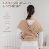 imageComfy Cubs Baby Wrap Carrier  Soft ampamp Secure Fit Cotton Blend Baby Carrier Newborn to Toddler  HandsFree ampamp Lightweight Infant Wrap  Adjustable One Size Fits All Toddler Sling  BlushCedar