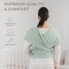imageComfy Cubs Baby Wrap Carrier  Soft ampamp Secure Fit Cotton Blend Baby Carrier Newborn to Toddler  HandsFree ampamp Lightweight Infant Wrap  Adjustable One Size Fits All Toddler Sling  BlushFern