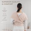 imageComfy Cubs Baby Wrap Carrier  Soft ampamp Secure Fit Cotton Blend Baby Carrier Newborn to Toddler  HandsFree ampamp Lightweight Infant Wrap  Adjustable One Size Fits All Toddler Sling  BlushBlush