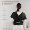 imageComfy Cubs Baby Wrap Carrier  Soft ampamp Secure Fit Cotton Blend Baby Carrier Newborn to Toddler  HandsFree ampamp Lightweight Infant Wrap  Adjustable One Size Fits All Toddler Sling  BlushBlack