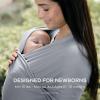 imageComfy Cubs Baby Wrap Carrier  Soft ampamp Secure Fit Cotton Blend Baby Carrier Newborn to Toddler  HandsFree ampamp Lightweight Infant Wrap  Adjustable One Size Fits All Toddler Sling  BlushSlate Grey