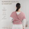 imageComfy Cubs Baby Wrap Carrier  Soft ampamp Secure Fit Cotton Blend Baby Carrier Newborn to Toddler  HandsFree ampamp Lightweight Infant Wrap  Adjustable One Size Fits All Toddler Sling  BlushMauve