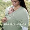 imageComfy Cubs Baby Wrap Carrier  Soft ampamp Secure Fit Cotton Blend Baby Carrier Newborn to Toddler  HandsFree ampamp Lightweight Infant Wrap  Adjustable One Size Fits All Toddler Sling  BlushFern