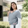 imageComfy Cubs Baby Wrap Carrier  Soft ampamp Secure Fit Cotton Blend Baby Carrier Newborn to Toddler  HandsFree ampamp Lightweight Infant Wrap  Adjustable One Size Fits All Toddler Sling  BlushPacific Blue