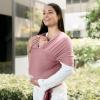 imageComfy Cubs Baby Wrap Carrier  Soft ampamp Secure Fit Cotton Blend Baby Carrier Newborn to Toddler  HandsFree ampamp Lightweight Infant Wrap  Adjustable One Size Fits All Toddler Sling  BlushMauve