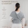 imageComfy Cubs Baby Wrap Carrier  Soft ampamp Secure Fit Cotton Blend Baby Carrier Newborn to Toddler  HandsFree ampamp Lightweight Infant Wrap  Adjustable One Size Fits All Toddler Sling  BlushSlate Grey
