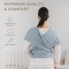 imageComfy Cubs Baby Wrap Carrier  Soft ampamp Secure Fit Cotton Blend Baby Carrier Newborn to Toddler  HandsFree ampamp Lightweight Infant Wrap  Adjustable One Size Fits All Toddler Sling  BlushPacific Blue