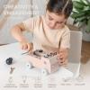imageComfy Cubs Busy Board Toy Truck Set  Fun ampamp NoiseFree Pine Wood Activity Board for Toddlers with LED Light Switch  Designed in The US Focused ampamp Engaging Montessori Play for Kids 3 BlushBlush