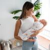 imageComfy Cubs Easy Swaddle Blanket 3 Pack  100 Cotton Newborn Wrap Small for 03 Months Infants with Adjustable Velcro Breathable and Durable Sleep Sack for Babies  Blush Mauve ampamp MulberryRainbow Bohemian