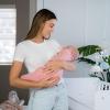 imageComfy Cubs Easy Swaddle Blanket 3 Pack  100 Cotton Newborn Wrap Small for 03 Months Infants with Adjustable Velcro Breathable and Durable Sleep Sack for Babies  Blush Mauve ampamp MulberryBlush  Mauve  Mulberry