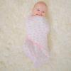imageComfy Cubs Easy Swaddle Blanket 3 Pack  100 Cotton Newborn Wrap Small for 03 Months Infants with Adjustable Velcro Breathable and Durable Sleep Sack for Babies  Blush Mauve ampamp MulberryPink